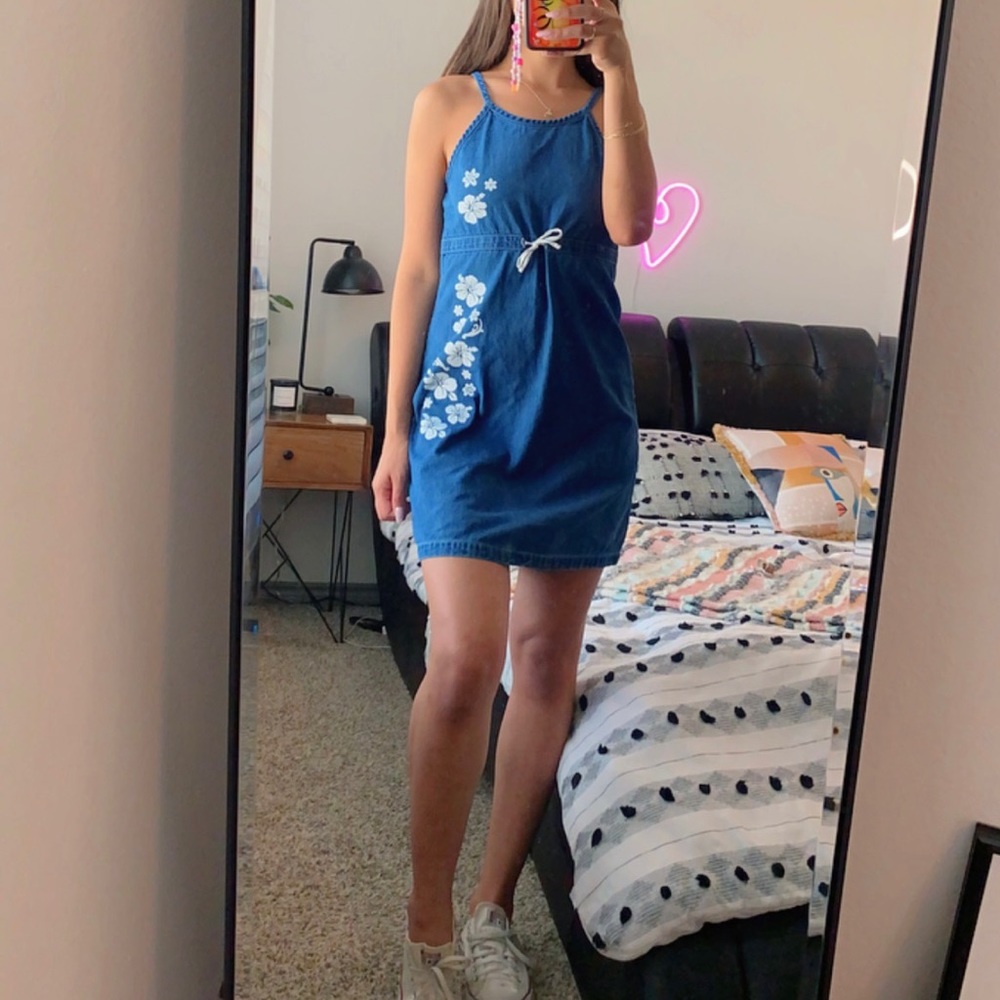 Vintage Denim Summer Vacation Dress. Size Small. - Picture 2 of 3